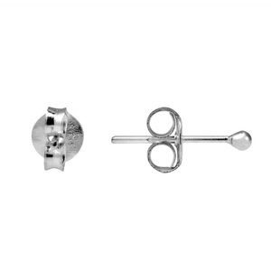 💜 The Tiniest Silver Ball Stud Earrings 2mm NEW